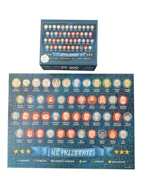 U.S. President’s Puzzle 500 Piece Washington To Biden History Home School